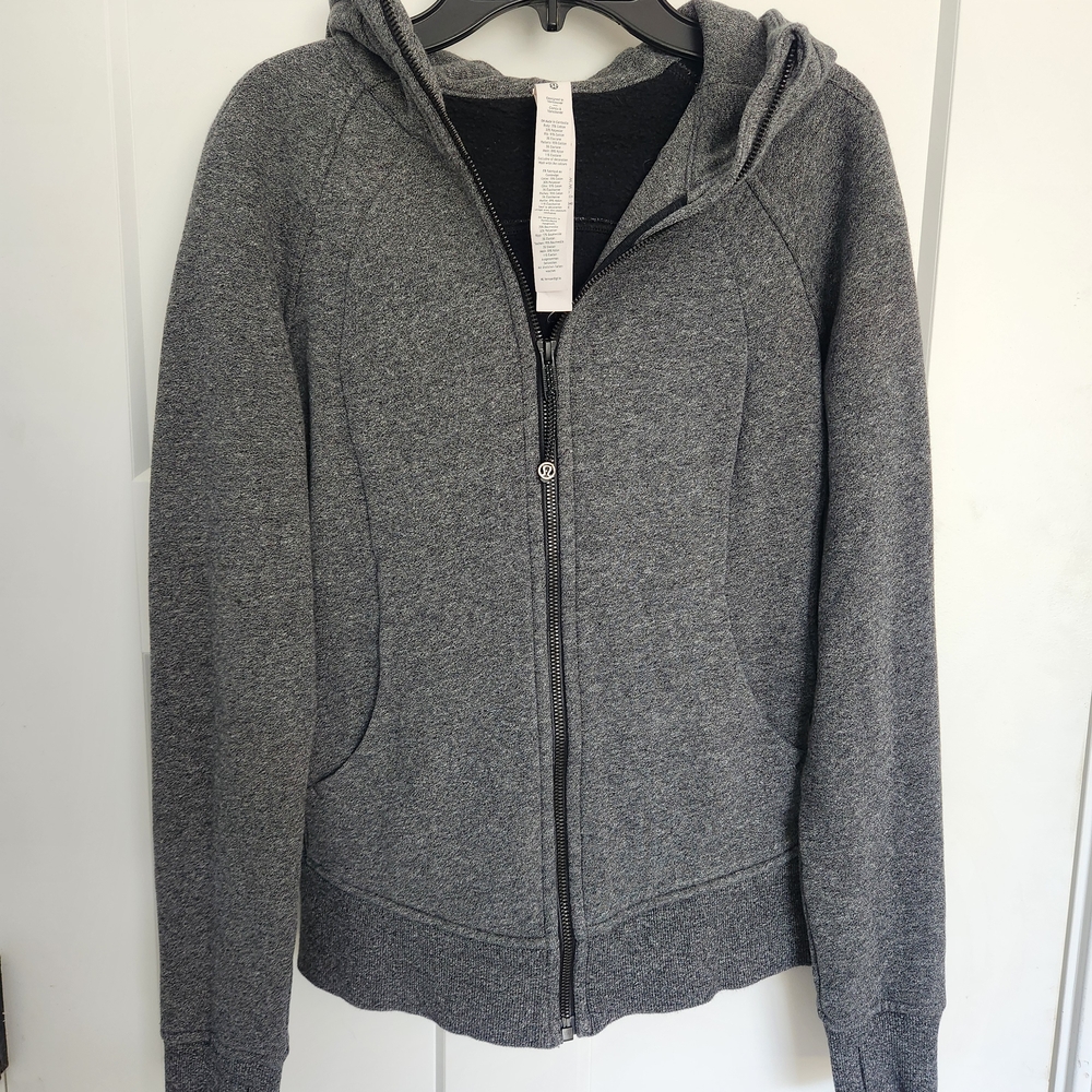 Lululemon Charcoal Zip-Up Scuba Hoodie